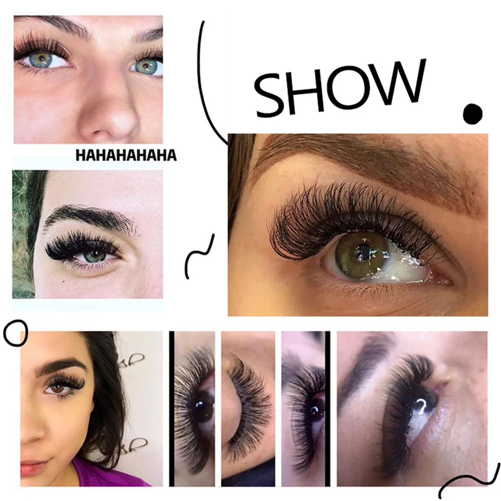 100% индивидуальные шелковые Накладные ресницы ручной работы 12 линий C/CC/D/DD изгиб