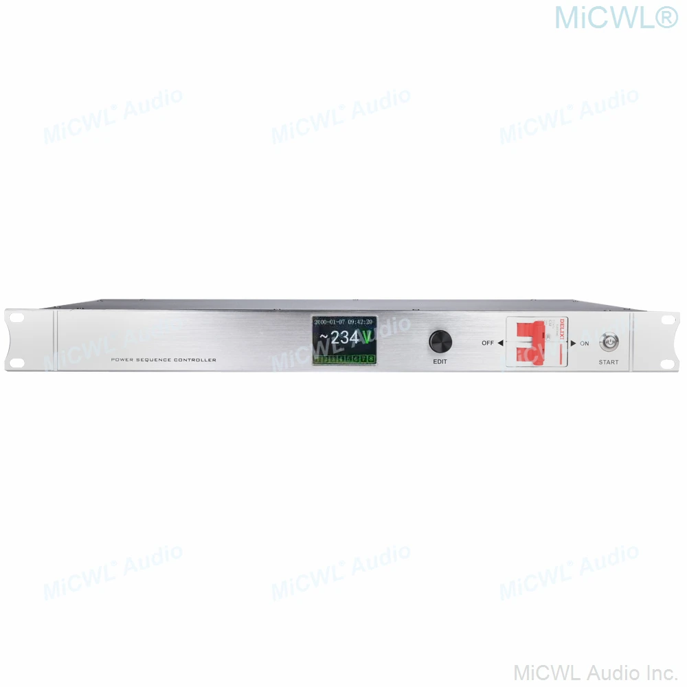 MiCWL 10 Выход стойку ЖК дисплей Мощность регулятор последовательности 30A 6000 Вт