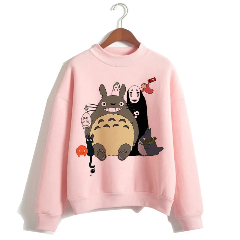 Totoro Унесенные спирали harajuku толстовки для женщин мультфильм одежда толстовка капюшон ulzzang Забавный с капюшоном Женский полиэстер негабаритных - Цвет: 778