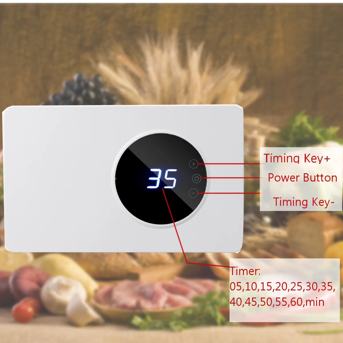 Preço Casa Multifuncional Máquina De Desinfecção Ozônio Frutas Esterilizador Vegetal Purificador Ar Esterilizador Temporizador Eua Plug Ue