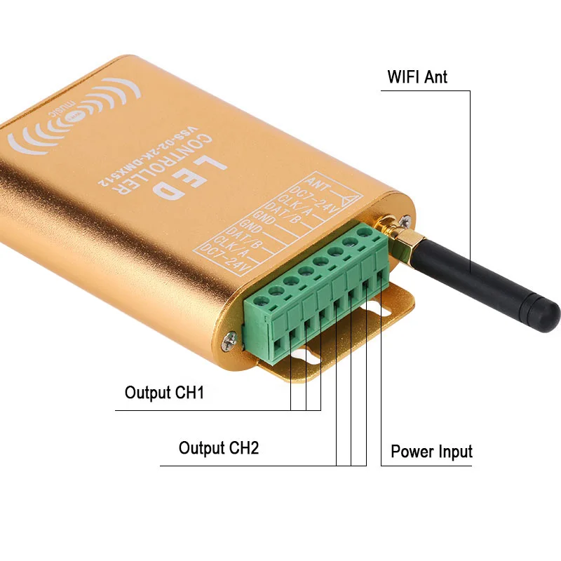 Фото Wifi подключение Spi контроллер 2048 пикселей светодиодный цифровой адресуемый Мечта Wifi подключение Spi контроллер 2048 пикселей светодиодный цифровой адресуемый Мечта