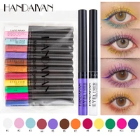 handaiyan waterproof matte colorful eyeliner pencil 12 colorskit long lasting makeup liquid eye liner green eyes cosmetics pen