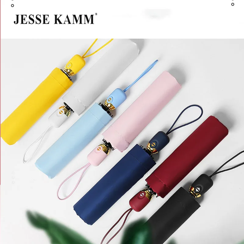 Горячий Стильный маленький автоматический зонт JESSE KAMM с ручкой тройного сложения