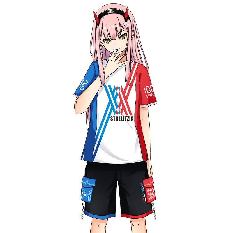 

Anime Peripheral Clothes Two-dimensional Short-sleeved Cos Daily T-shirt Shorts Suit