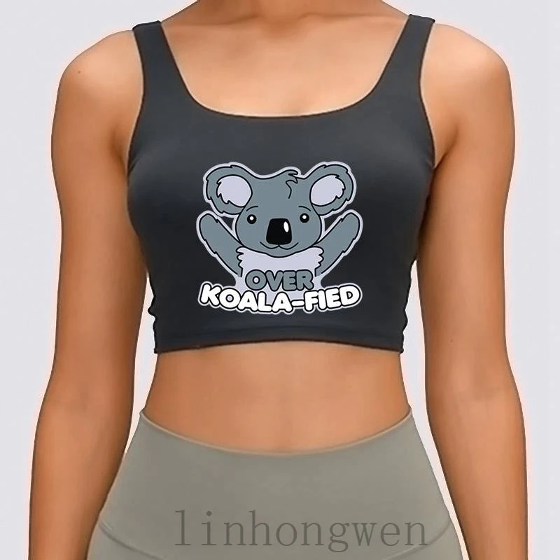 

Overkoalafied Женская майка дизайнерский базовый фитнес уличная Весна Стандартный Хлопковое платье с круглым вырезом, Топ