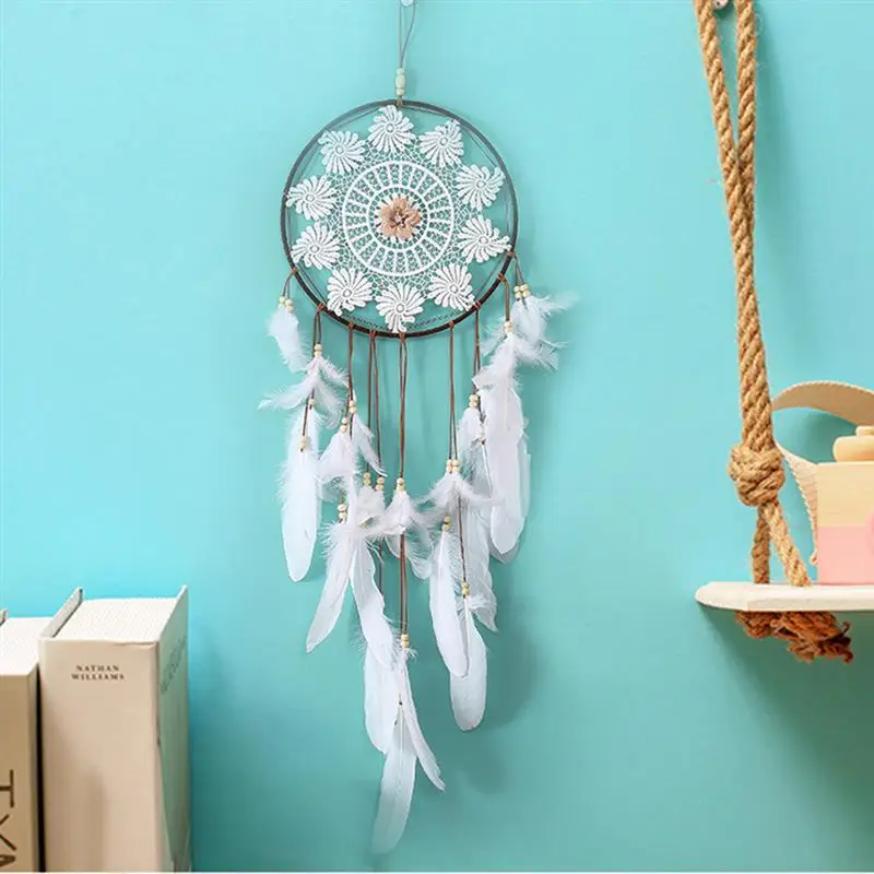 

Dream Catcher Handmade Feathers Ornament Wall Car Hanging Decor