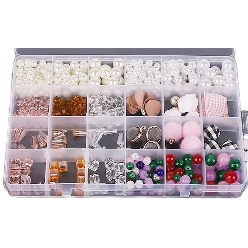 24 коробки серьги сделай сам бусины очаровательные металлические крючки