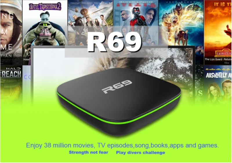 Smart tv Box R69 H3 четырехъядерный Android 7,1 4K 3D wifi 1+ 8 Гб H.265 медиаплеер Великобритания