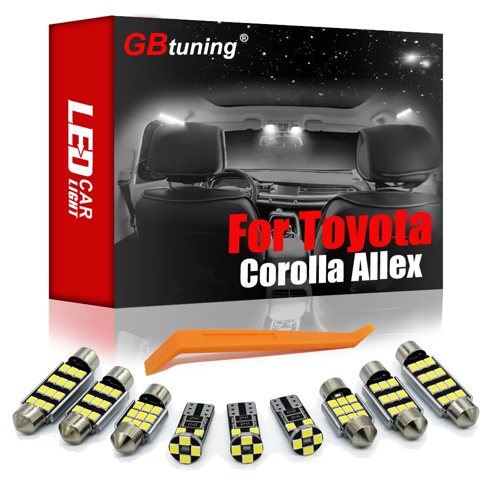 

Комплект светильник Рей GBtuning светодиодная интерьерная с Canbus, 8 шт., для Toyota, для Corolla, Allex 2001-2005, 2006, автомобильная купольная карта, багажник, ак...