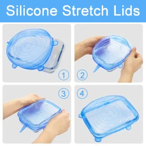 Многоразовая силиконовая крышка для еды крышки растягивающиеся из Всемирной