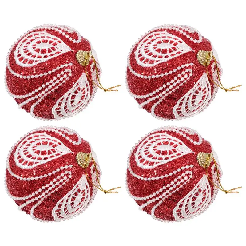 

4Pcs Christmas Tree Hanging Balls Decorative Festival Tree Pendants for Home Navidad Christmas Party Accessories