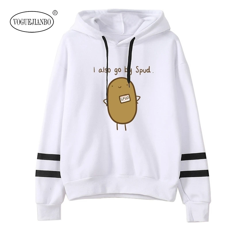 2020 Весенняя белая мультяшная забавная Милая толстовка с изображением картофеля