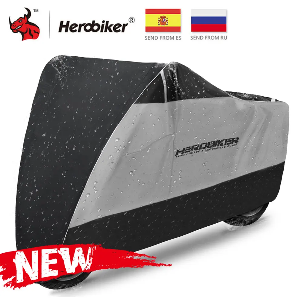 

Чехол для мотоцикла HEROBIKER, уличная Защита от УФ излучения, чехол для скутера, велосипеда, водонепроницаемый пыленепроницаемый чехол от дожд...