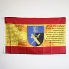 Флаг Испании с крестом бордового, Испанская гражданская гвардия, синий щит, местная национальная полиция, 100D полиэстер, 3x5 футов, 90x150 см