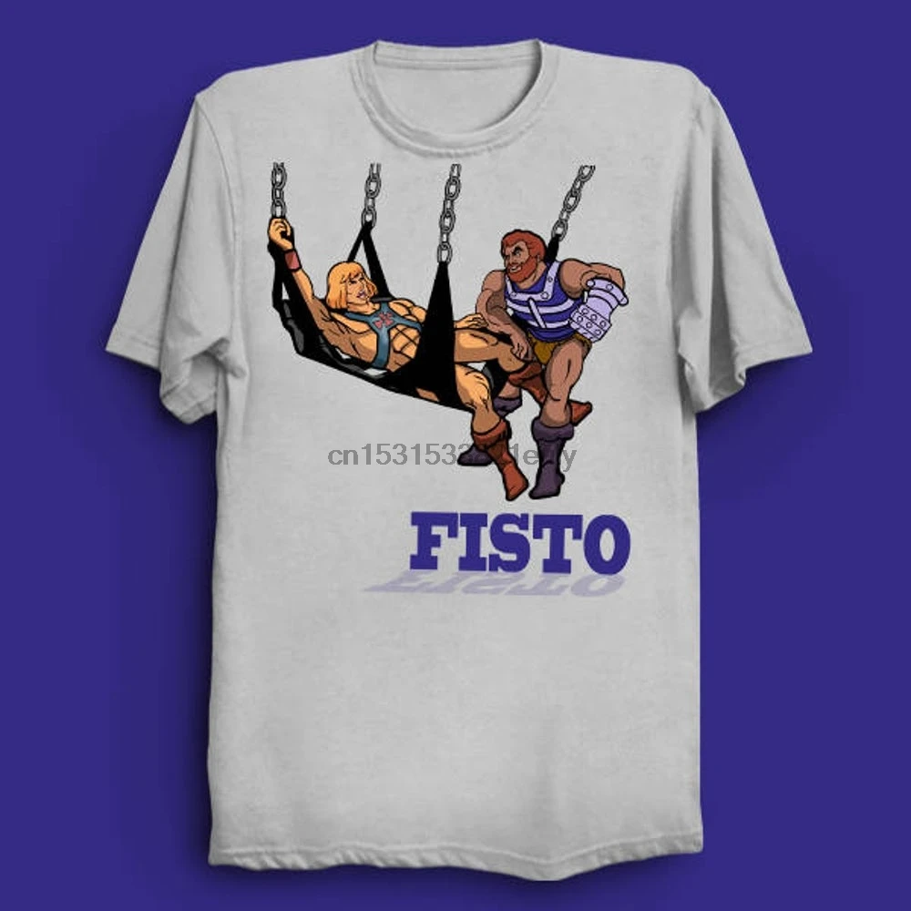 Забавная мужская или женская футболка Fisto He Man с отцом из кожи MOTU (1) |