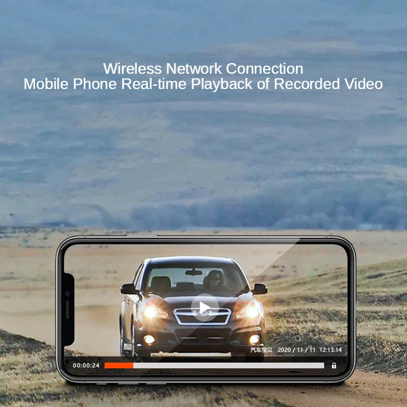 Видеорегистратор HD 1080P с двумя объективами и функцией ночного видения |