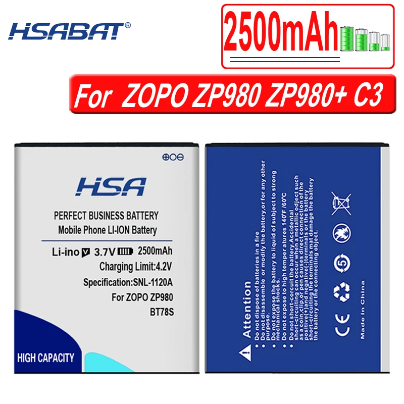 Новый аккумулятор для телефона 2500 мАч BT78S / BT78T мобильный телефон C2 ZOPO ZP980 + C3 |