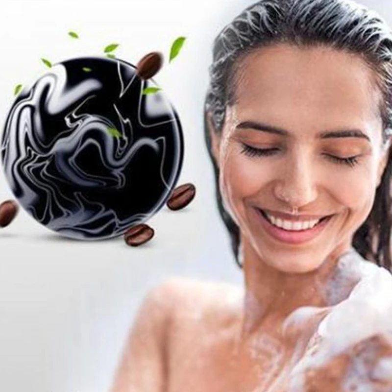 

60g Volcanic Clay Coffee Slimming Soap Bar with Navel Sticker Weight Loss Whitening Anti Cellulite Body Skin Cleanser