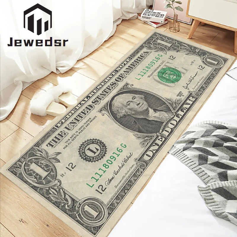

Кухонный ковер с изображением долларов, моющийся коврик для ванной, домашний входной дверь, коврик для гостиной, прихожей, ванной, спальни, н...