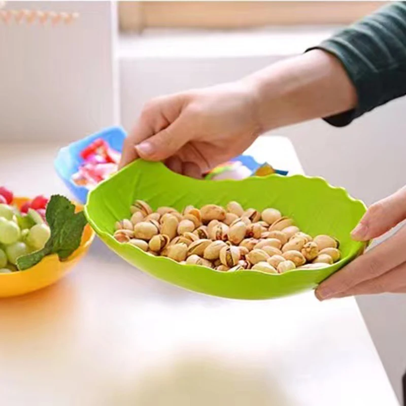 

Модная креативная пластиковая тарелка в виде листа для гостиной, сушеные фрукты в форме листа, конфеты, тарелка для фруктов, тарелка для сем...