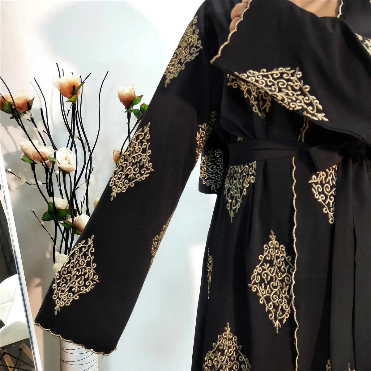 Кимоно Dubai Open Abaya для женщин мусульманское хиджаб платье кафтан абайя Исламская