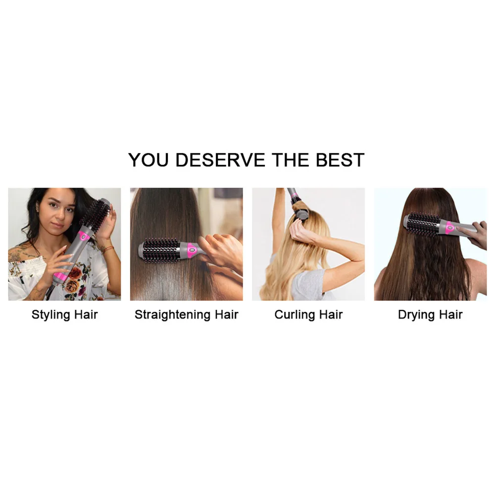 Lisa Pro 2019New Multifunction Hair Dryer Blowout Styler Straightener Iron Brush Curling Comb Care Tool |