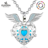 angel caller crystal wing copper metal locket cage pendant with 18mm eudora harmony ball chime sound belly bola pregnant gift