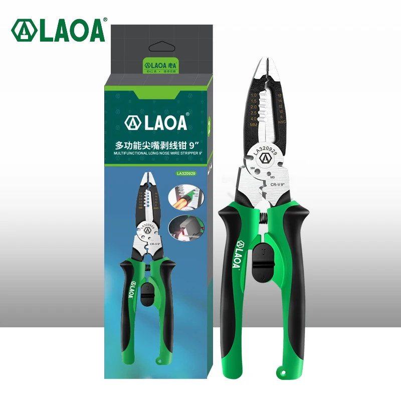 

Wire Stripper Pliers Cable Cutters 1-4mm Stripping Wood Screw M3 M4 Nail Cutting Crimping Electrician Hand Tools