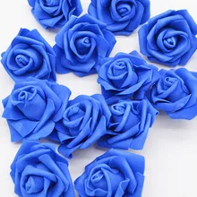 20Pcs/lot Artificial Real Touch PE Foam Rose Flower Wedding Party Accessories Home Decor Handmade Flower Head Wreath Supplies 75