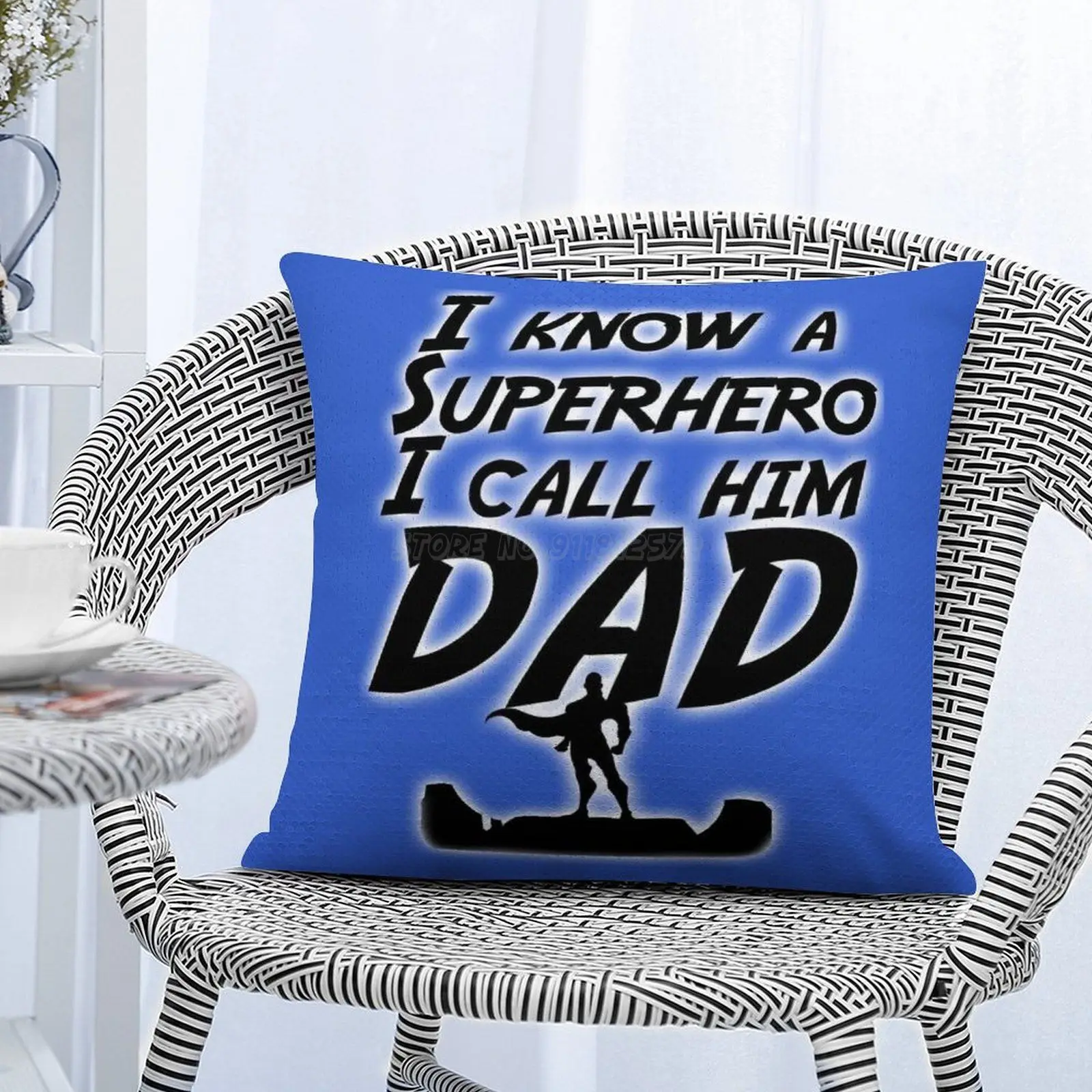 Наволочка с блестками в виде супергероя папы модная наволочка подарок для нее