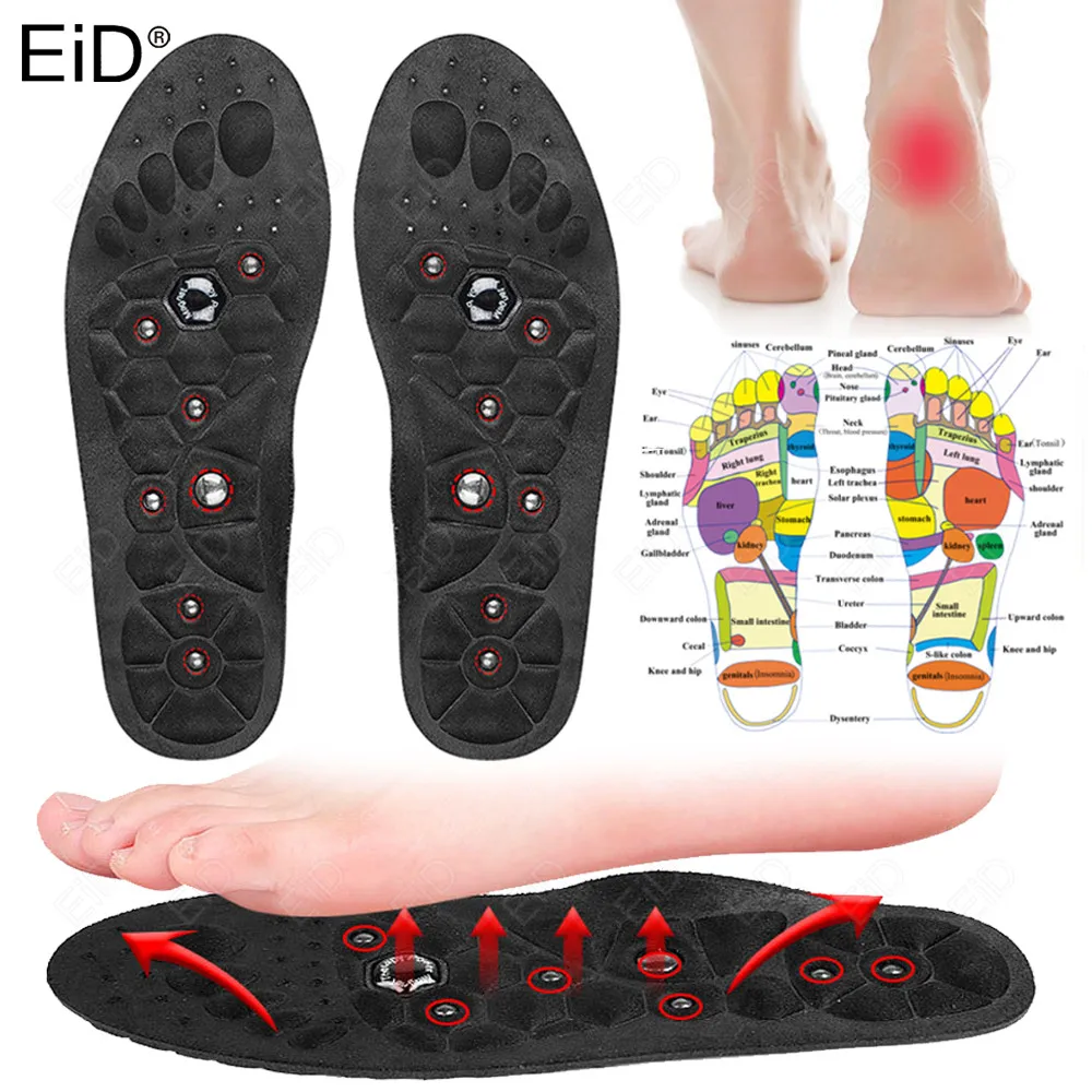 

EiD Best Magnetic Massage Insoles Foot care Acupressure Shoe Pads Therapy Slimming Insoles for Weight Loss Body Detox man women