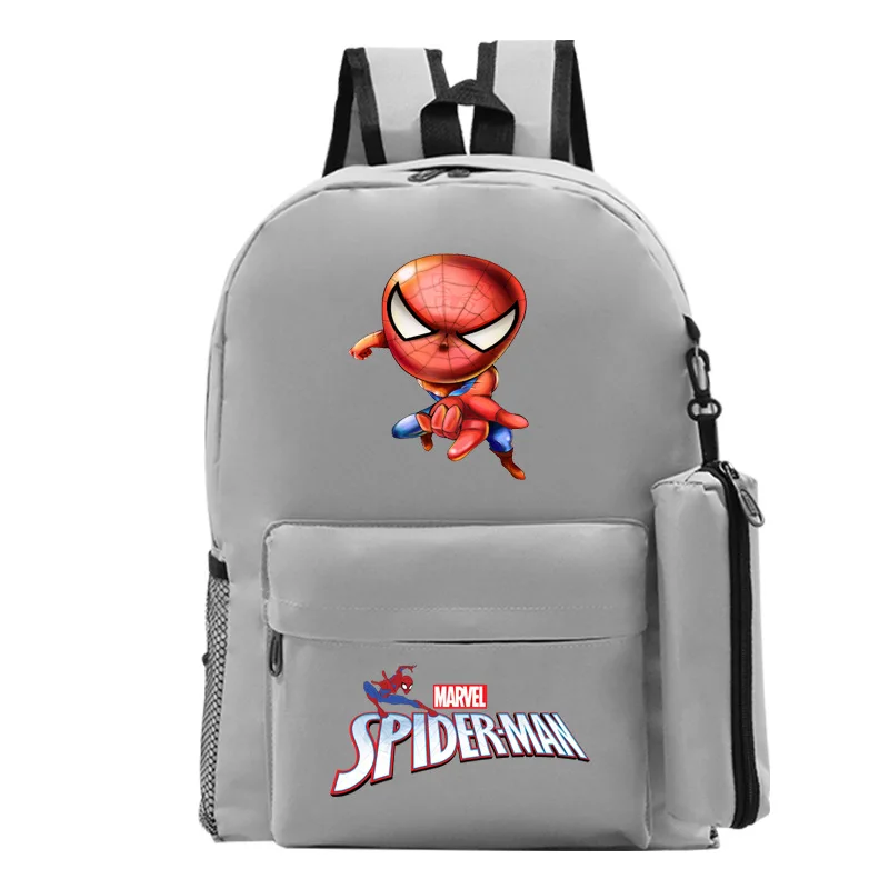 Disney Spider-Man Print Child School Backpack Cute Cartoon Pattern Outdoor Leisure Backpack Boy Student School Bag+Pencil Case