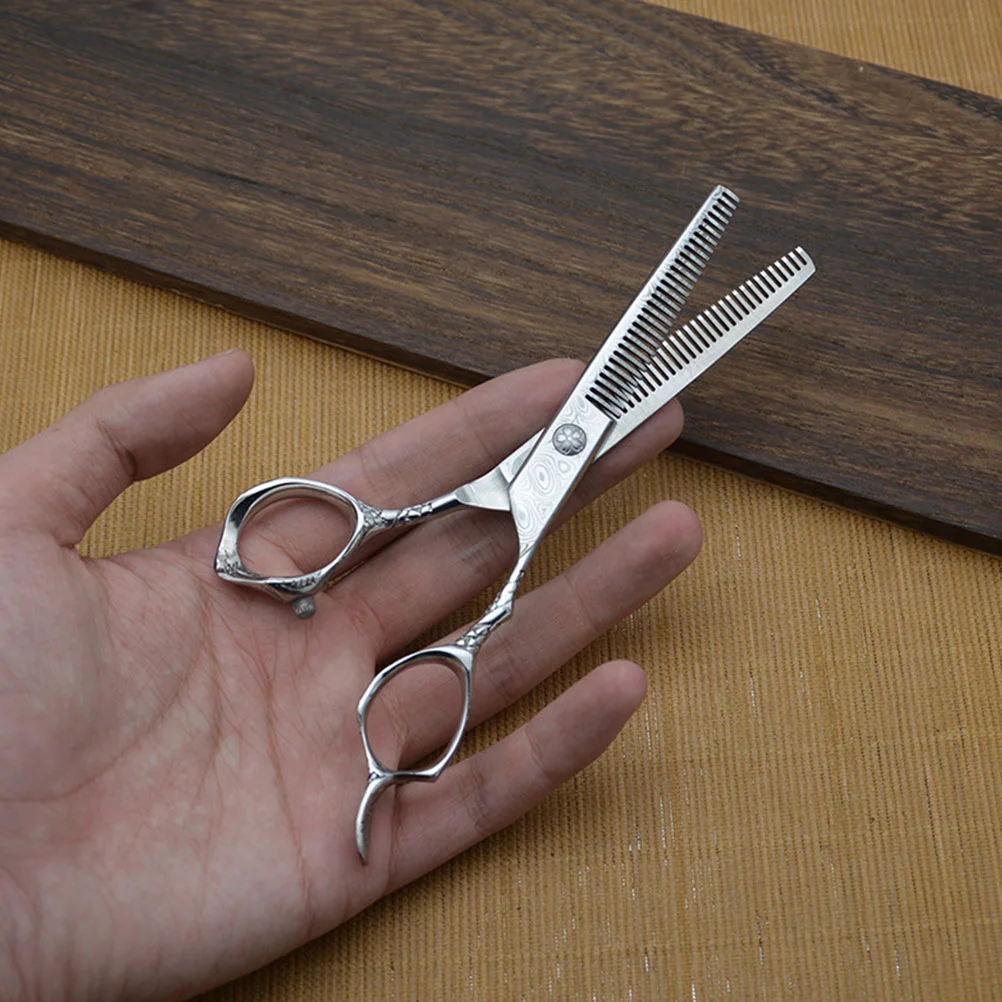 

Двухсторонние Ножницы Профессиональные машинки для стрижки волос Парикмахерские филировочные ножницы для салонного дома (17 см)
