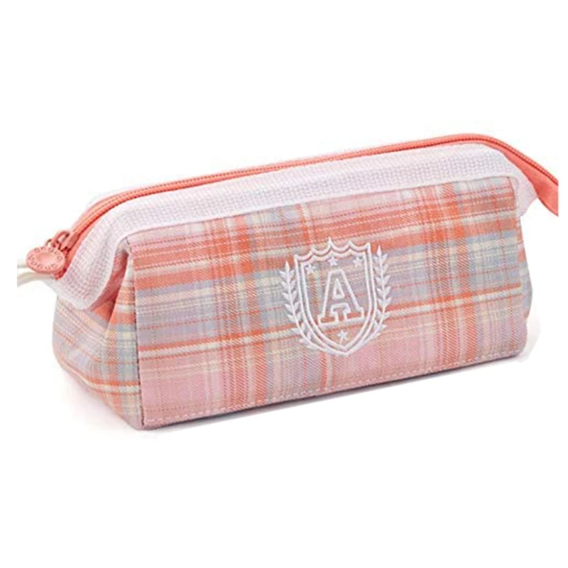 

ANGOO Pen Case Pencil Bag Boat Shape Storage Pouch with Handle Organizer for Stationery School