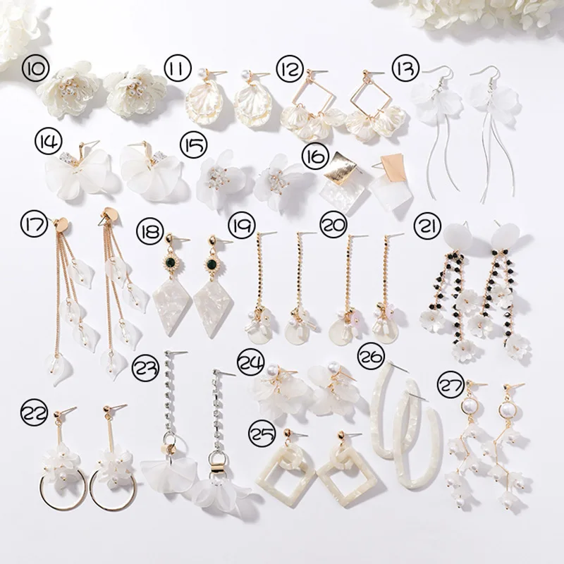 Простые корейские милые маленькие серьги с ракушками для девочек геометрические