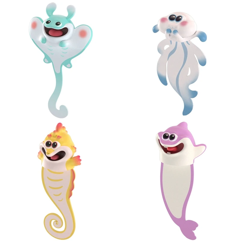 

2022 New Funny 3D Cartoon Animal Bookmark Wacky Squashed Book Mark for Office School Library Home Coworker Friend Christmas Gift