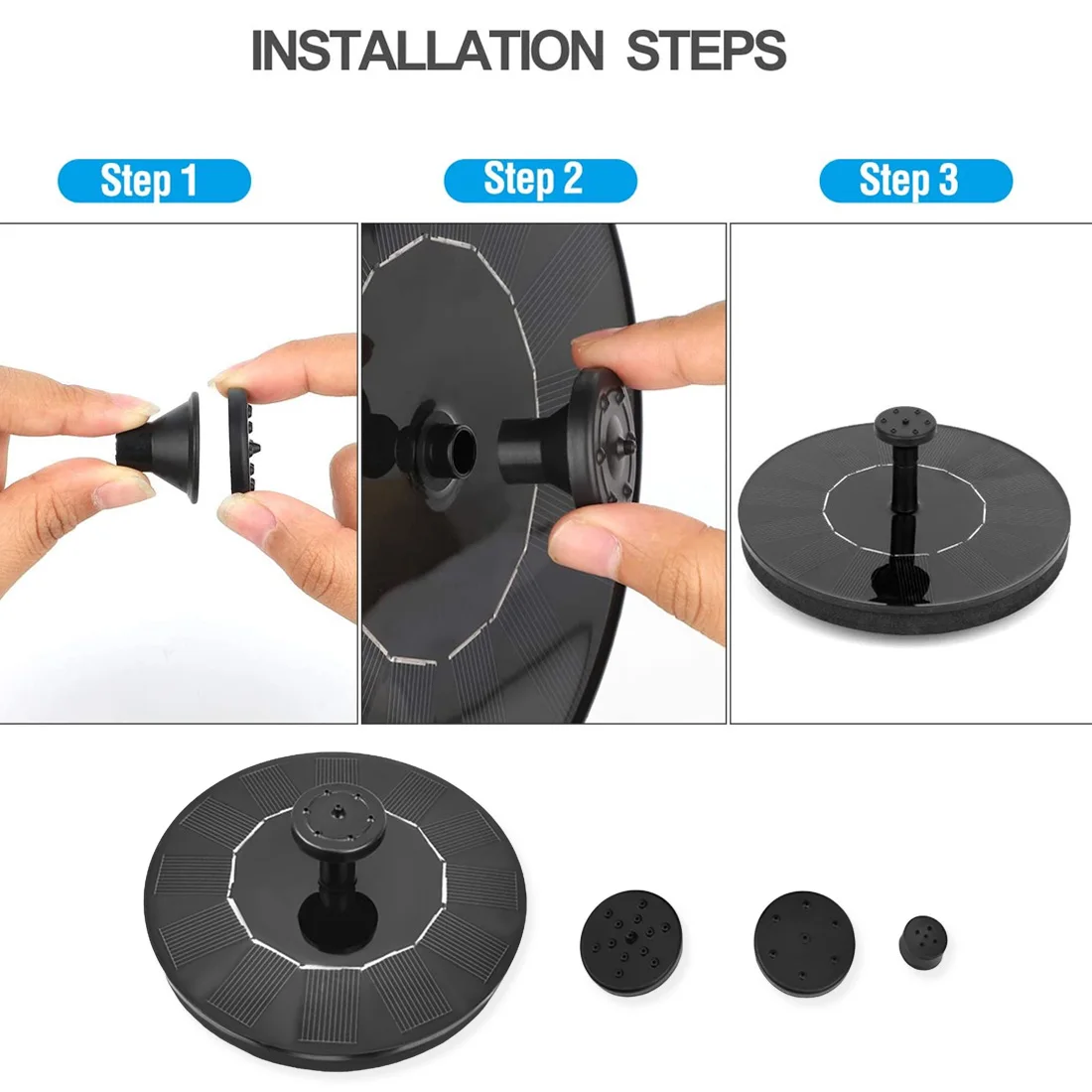 Круглый солнечный фонтан мини сад бассейн пруд солнечная панель плавающая вода