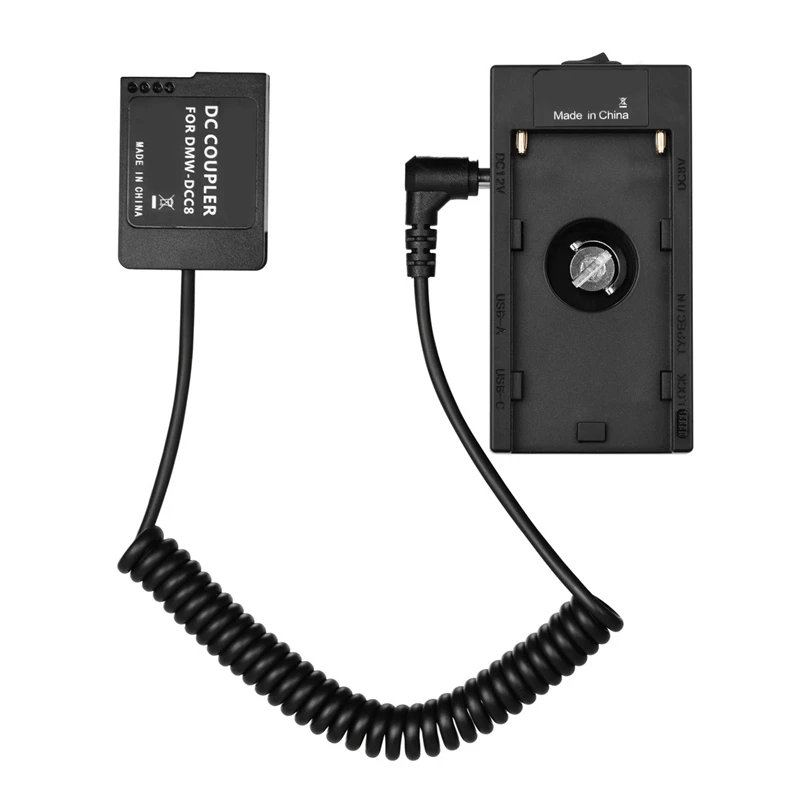 

NP-F970 F750 Battery Plate Holder Adapter with Dual USB Interface + NP-W126 Dummy Battery Coupler for Fuji X-A1/X-A2