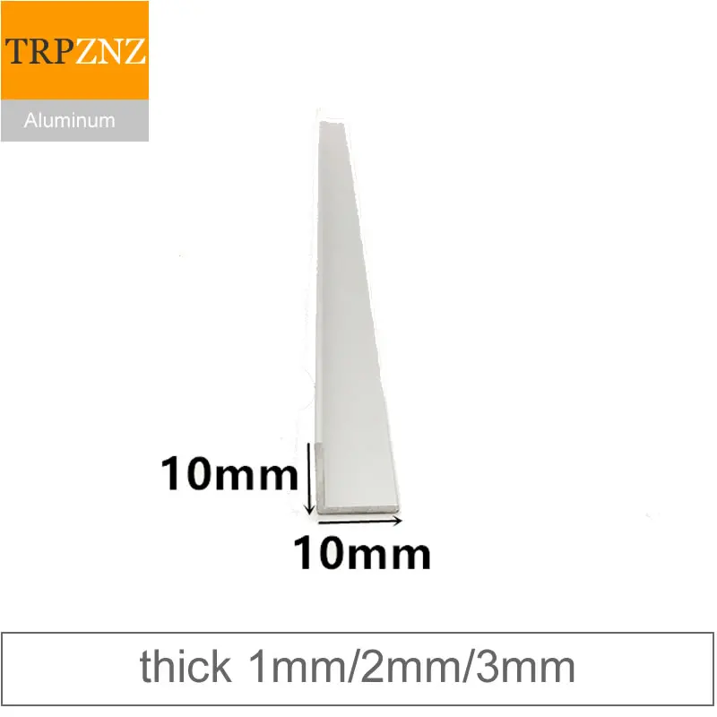 

10x10mm, thick 1mm/2mm/3mm, 6063 Right Angle aluminum,L-shaped aluminum alloy,Aluminum edging triangle profile