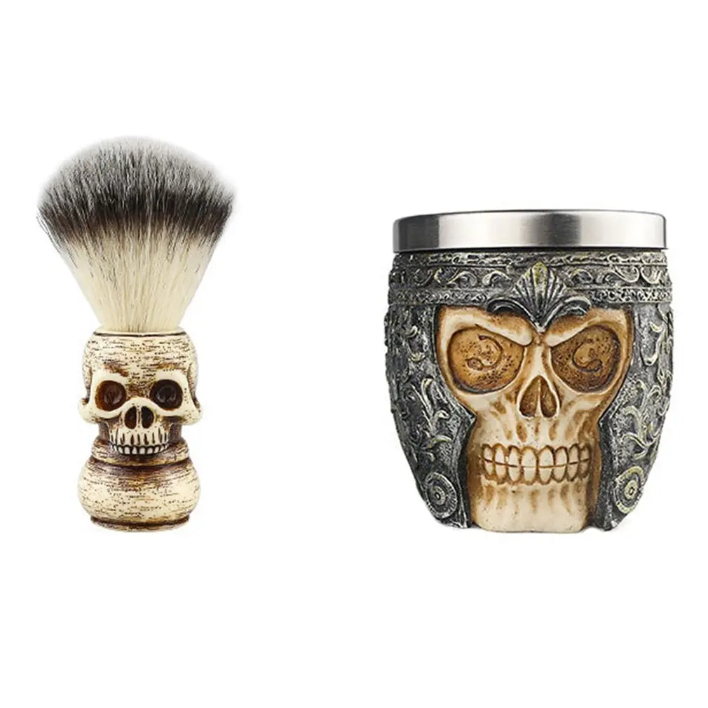 

Men Shave Bubble Soap Bowl Professional Beard Brush Suit Home Hair Tools Creative Men's Holiday Gifts