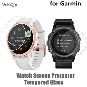 vskey 100pcs tempered glass film for garmin forerunner 945 935 745 735 645 35 245 45s 235 920 xt smart watch screen protector free global shipping