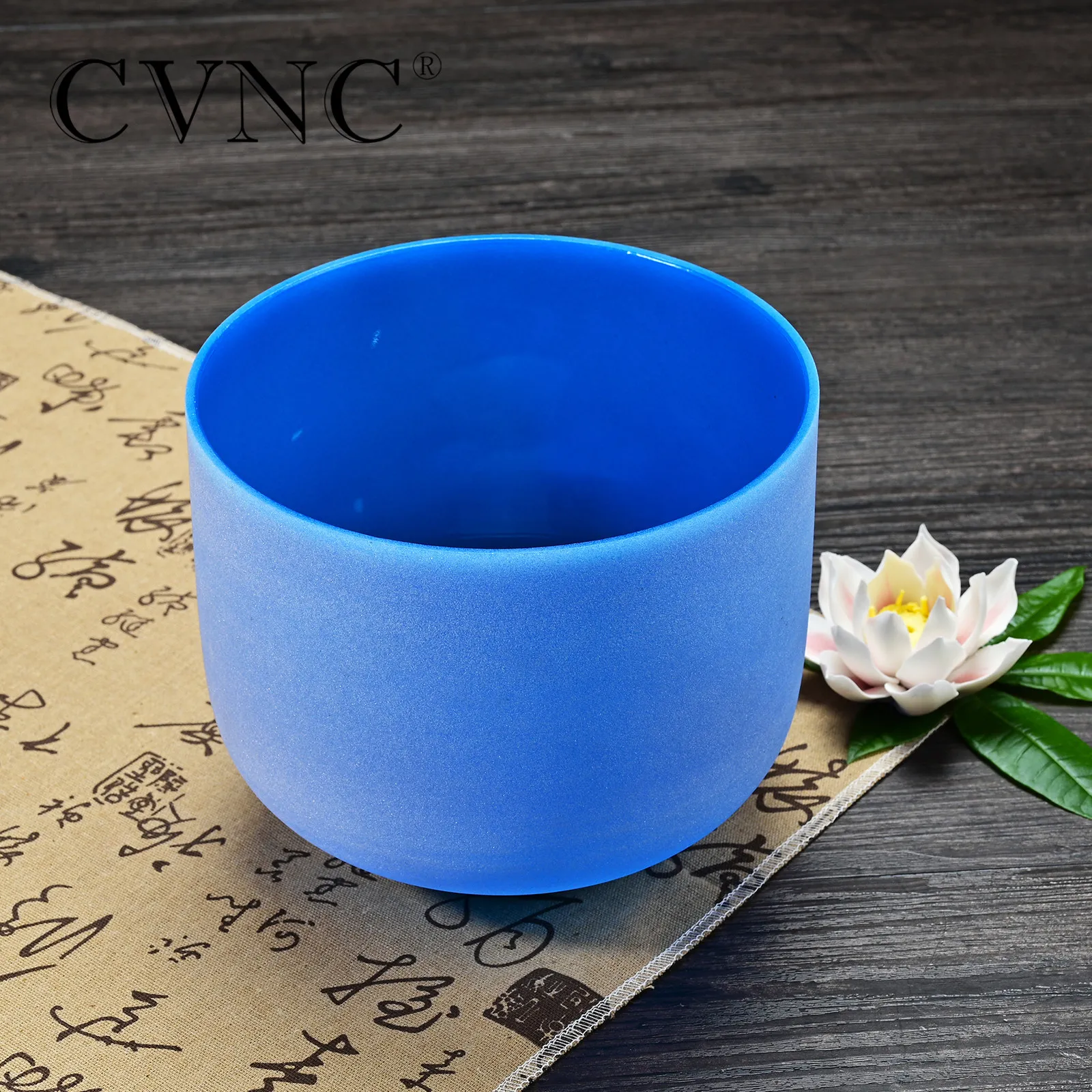 Чакра CVNC для горла Note G Поющая чаша с матовым кварцевым кристаллом сумкой