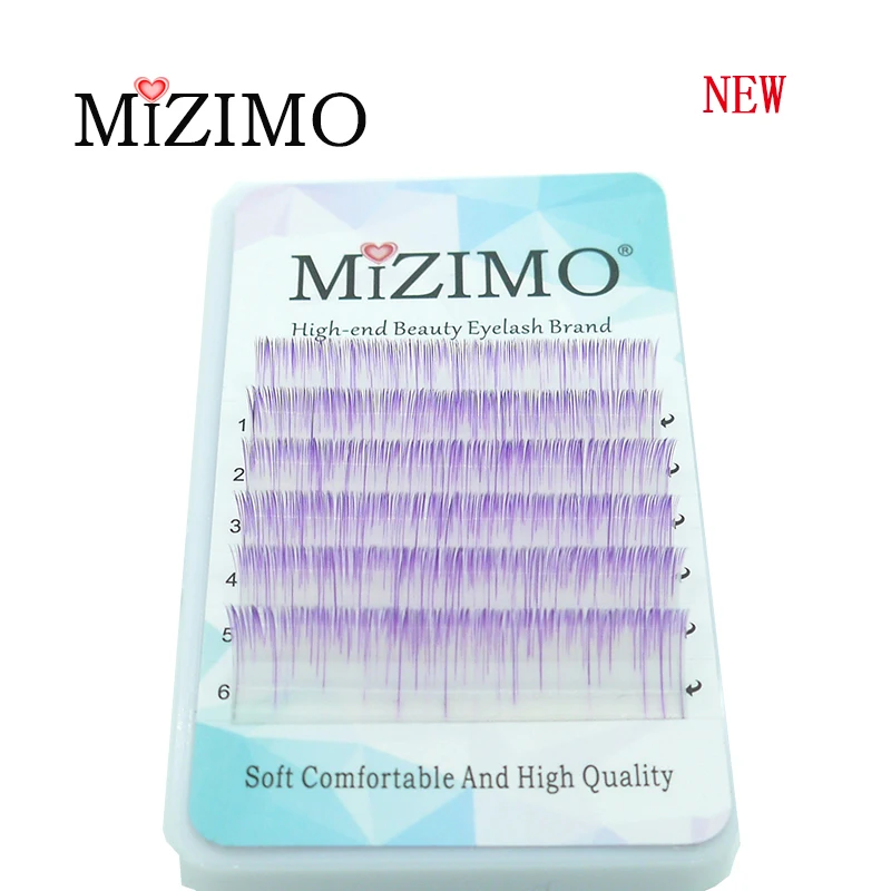 

2021 New Color Grafting White Purple Pointed False Eyelashes Soft And Natural Extension Makeup Tool 8-15mm0.07/0.1mmC/D