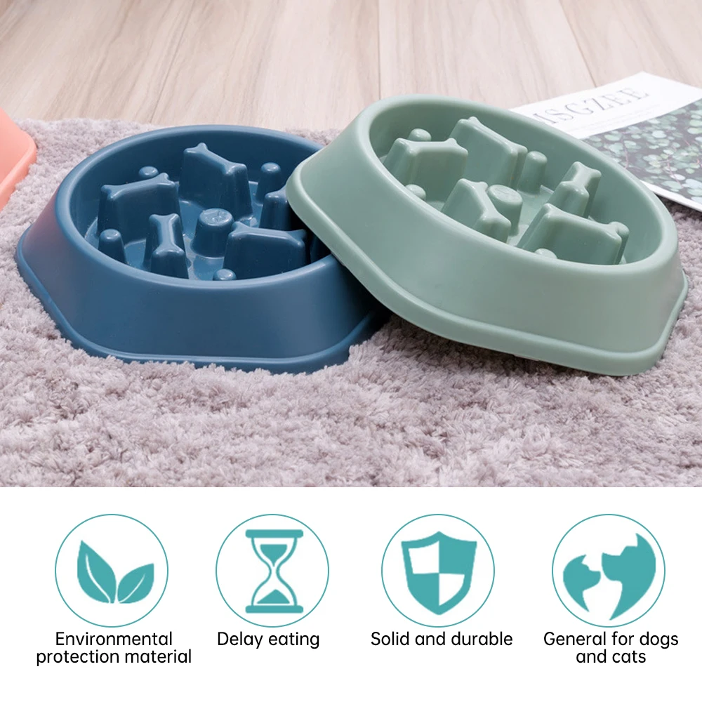 

New Portable Pet Dog Feeding Food Bowls Puppy Slow Down Eating Feeder Dish Bowl Prevent Obesity Dogs Supplies Dropshipping