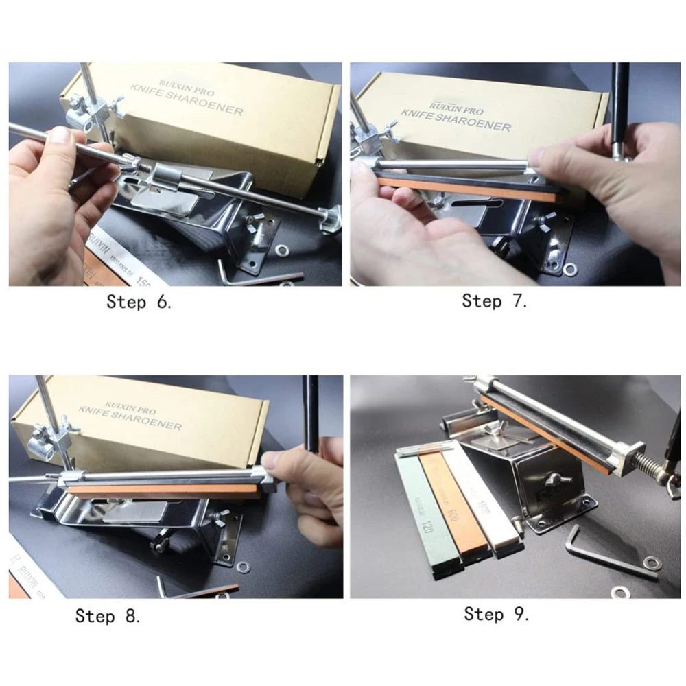 

Professional Fixed-angle Kitchen Knives Sharpener Chef Knife Sharpening Kit System Tools With 4pcs Whetstones