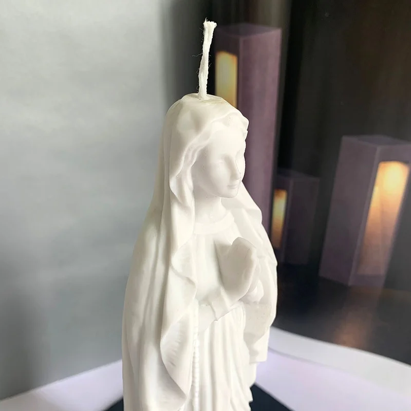 

3D Prayer Candle Silicone Mold Virgin Mary Goddess Venus Modeling Plaster Statue Making Aromatherapy Candle handmade DIY