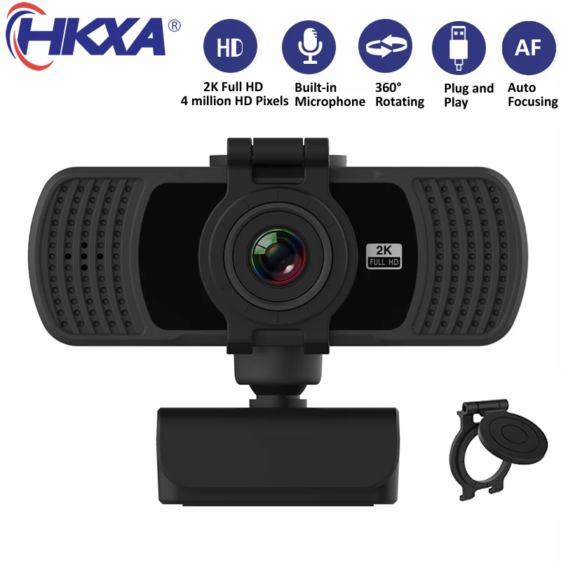 

Веб-камера HKXA HD 1080P, 2K, с микрофоном