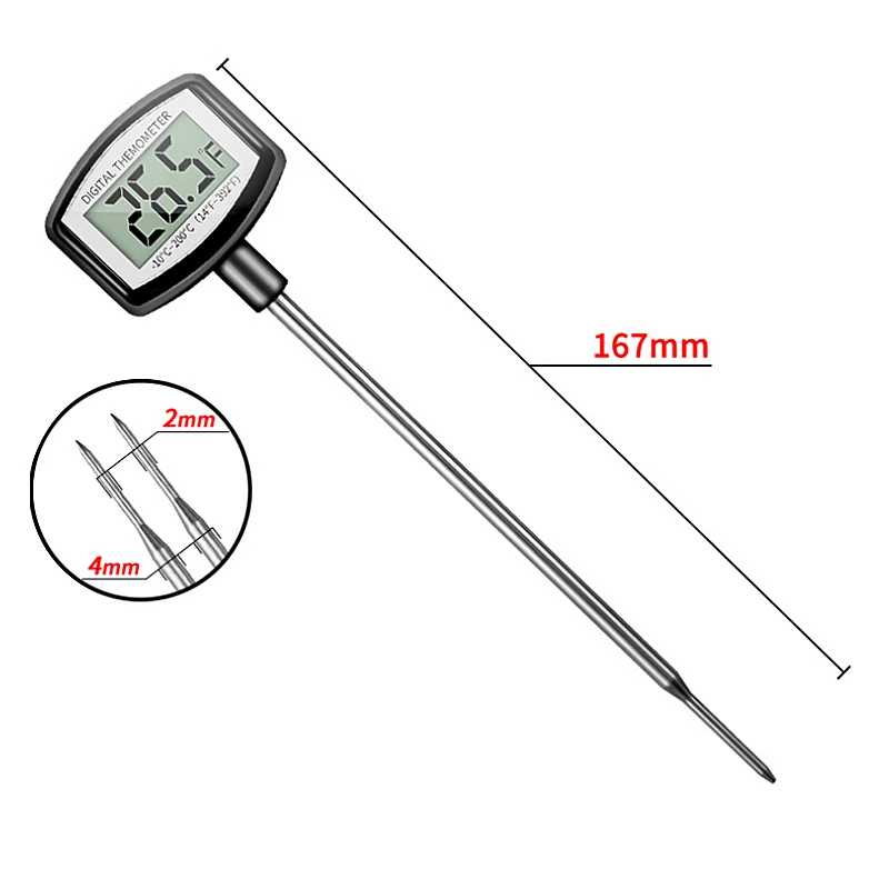 

Thermometer Kitchen Digital Cooking Food Probe Electronic Temperature Meter BBQ Milk Hot Water Household Detection Instrument