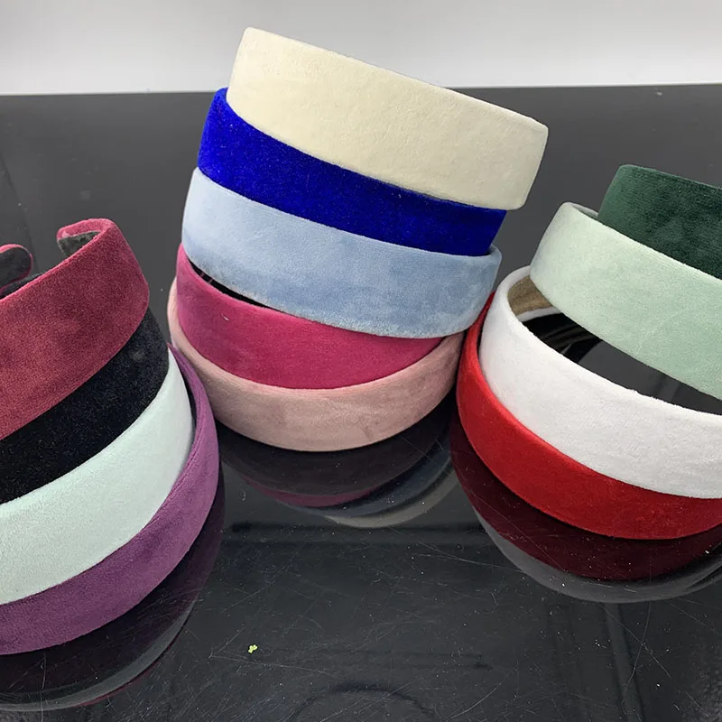 Простые бархатные повязки на волосы много цветов голову элегантные аксессуары