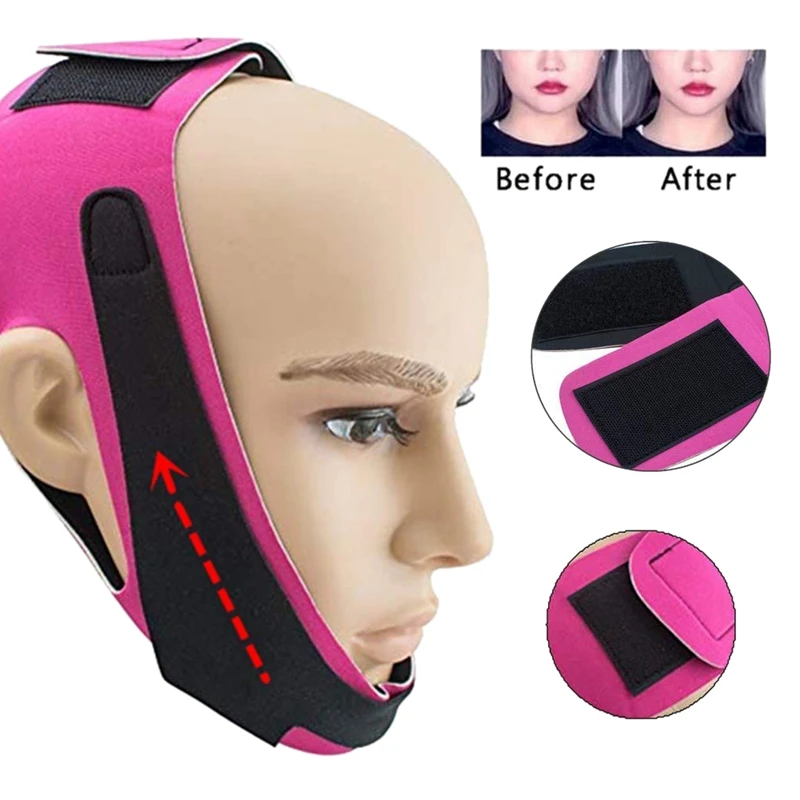 Тонкий уход за кожей лица бандаж лицо стройнее избавиться от двойного подбородка